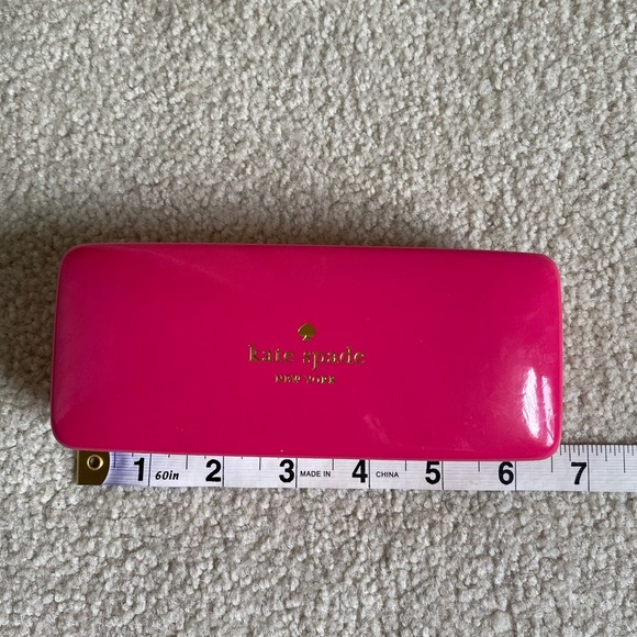 Kate Spade Hard Shell Eyeglass Case Pink and Orange - Picture 8 of 10